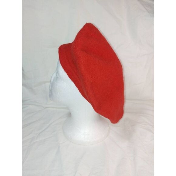 Normandy Mfg Basque Beret Women's Red 100% Wool Beret - Picture 4 of 5
